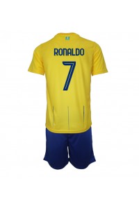 Fotbalové Dres Al-Nassr Cristiano Ronaldo #7 Dětské Domácí Oblečení 2023-24 Krátký Rukáv (+ trenýrky)